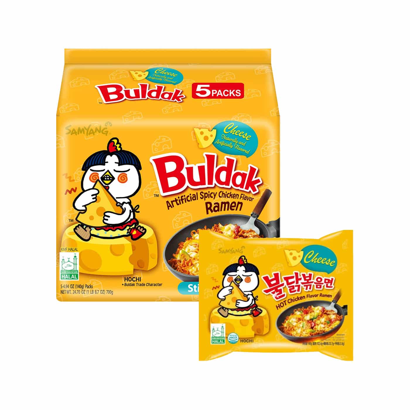 Buldak cheese ramen|5 packs| stir fried ramen