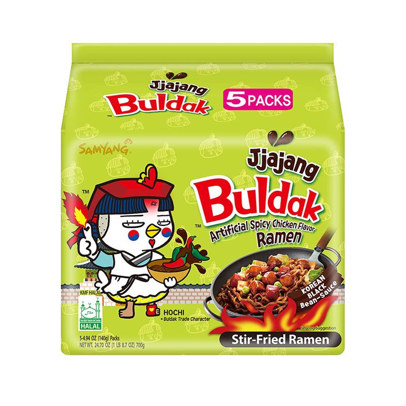 Buldak jijang noodles 5 packs stir fried ramen
