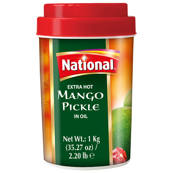 Extra hot mango pickle in oil 1kg national mixed pickle