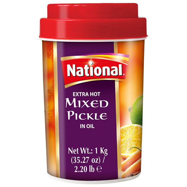Extra hot mixed pickle in oil 1kg national mixed pickle