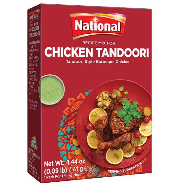 Chicken tandoori 41g national tandoori style barbecue chicken