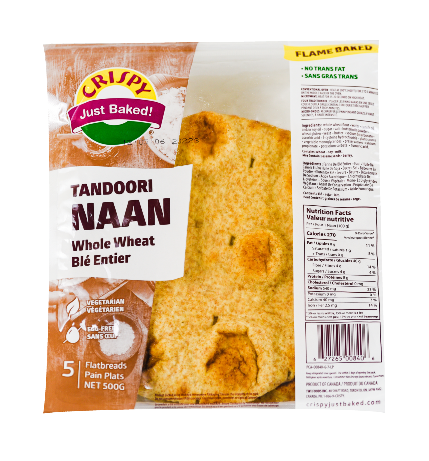 Crispy Naan -  Whole Wheat |500g