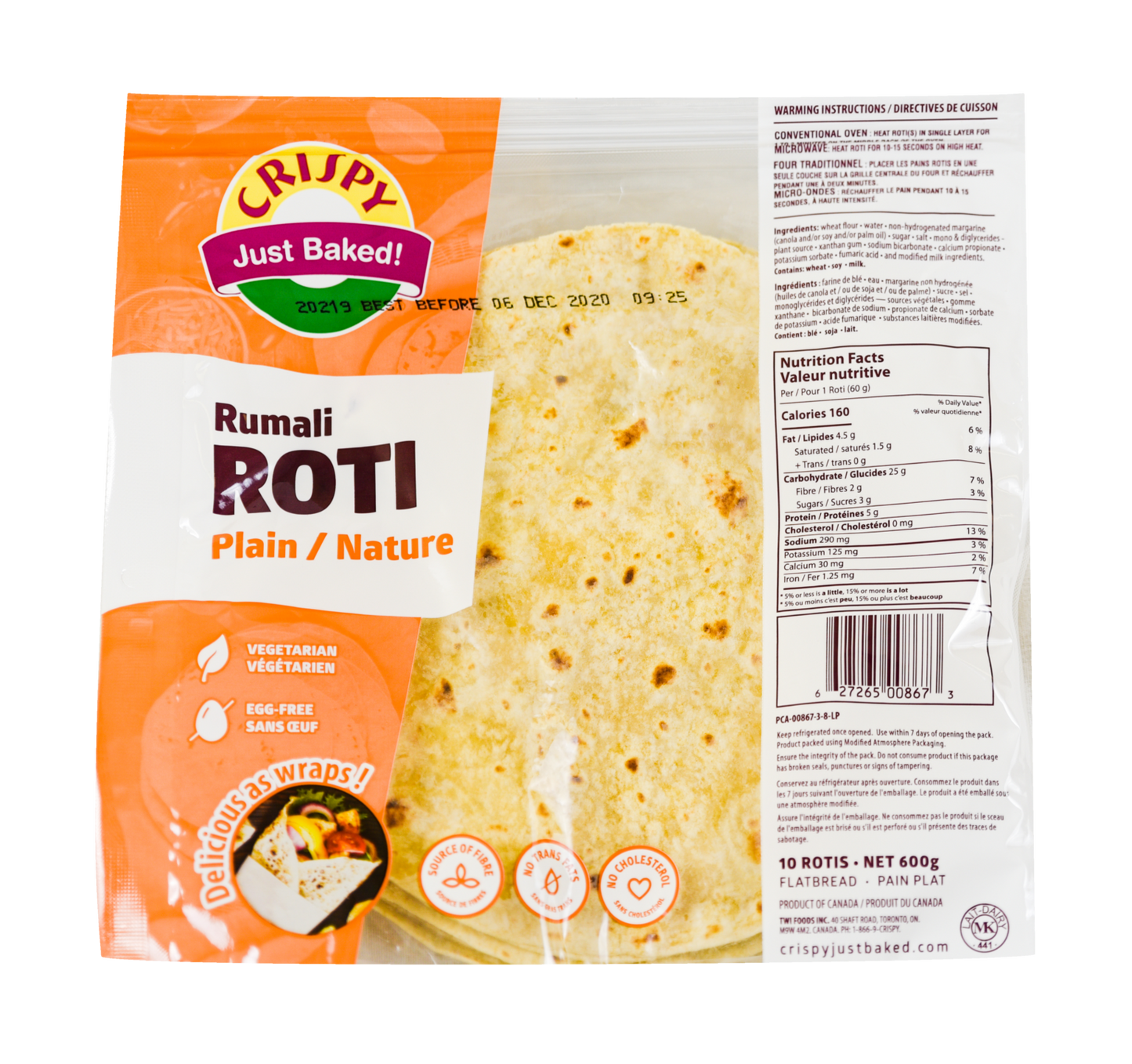 Crispy Roti- Rumali Plain|750g