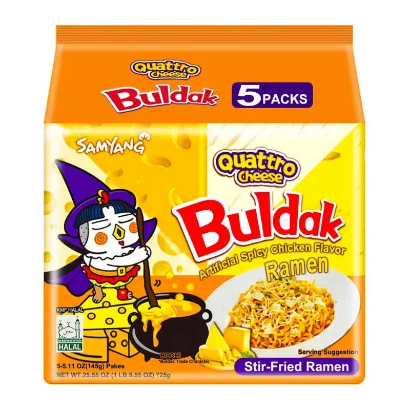 Buldak quattro cheese noodles 5 packs ramen