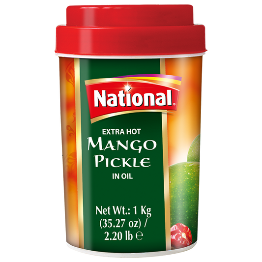 Extra hot mango pickle in oil 1kg national mixed pickle