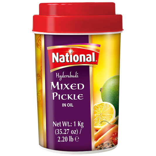 Hyderabadi mixed pickle in oil 1kg national mixed pickle