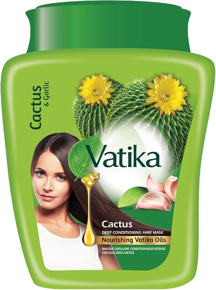 Cactus deep conditioning hair mask Dabur vatika cactus and garlic nourishing hair mask