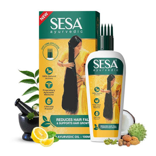 Sesa Ayurvedic Herbal Oil 100ml | Daily or weekly deep-nourishment hair care routine
