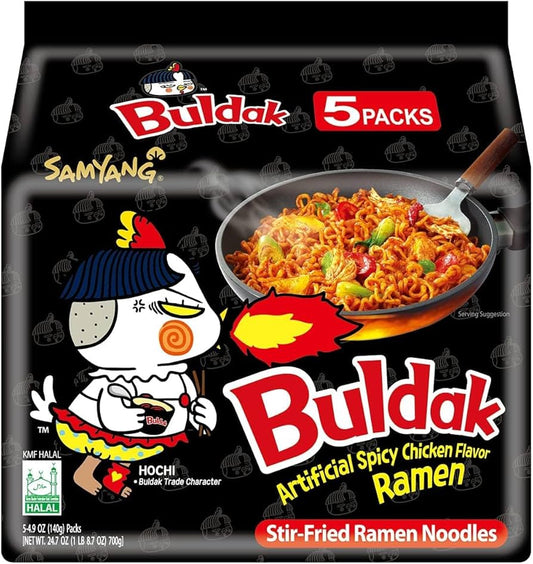 Buldak Ramen |5 packs|Artificial Spicy Chicken Flavor Ramen