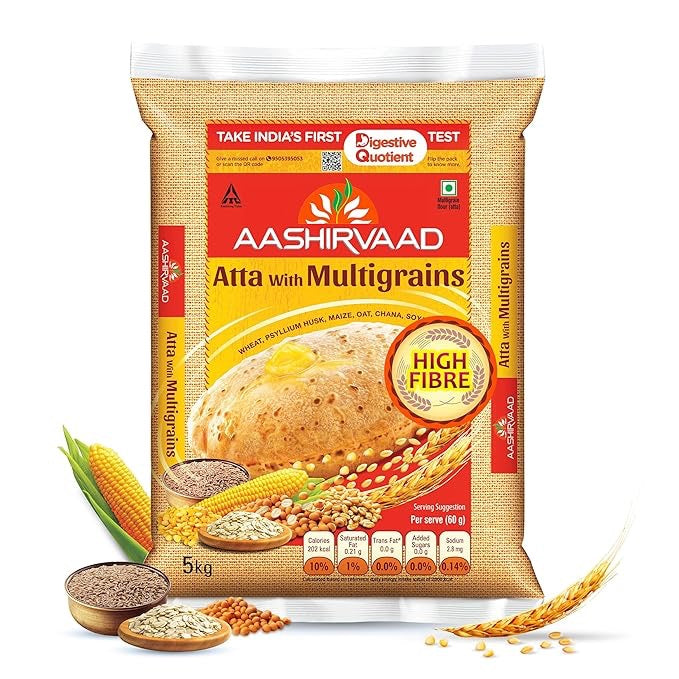 Aashirwad Atta With Multigrains|10lb