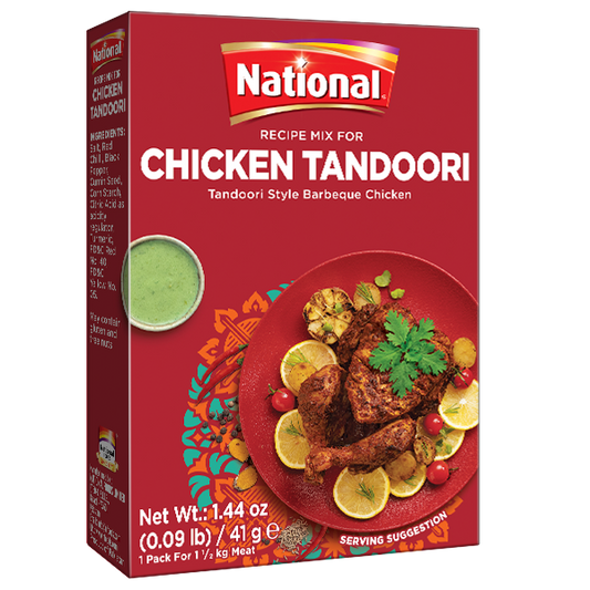 Chicken tandoori 41g national tandoori style barbecue chicken