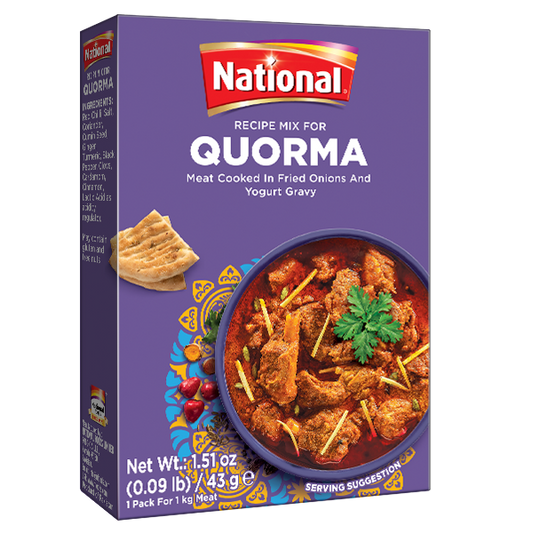 QUORMA MASALA |43G|NATIONAL MEAT COOKED IN FRIED ONION AND YOUGURT GRAVY